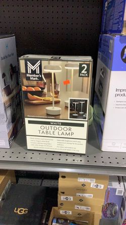 Member's Mark 2 Pack White Outdoor Table Lamp