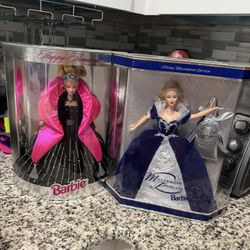 Special Edition 1998 Happy Holidays Barbie & 2000 Millennium Princess Barbie