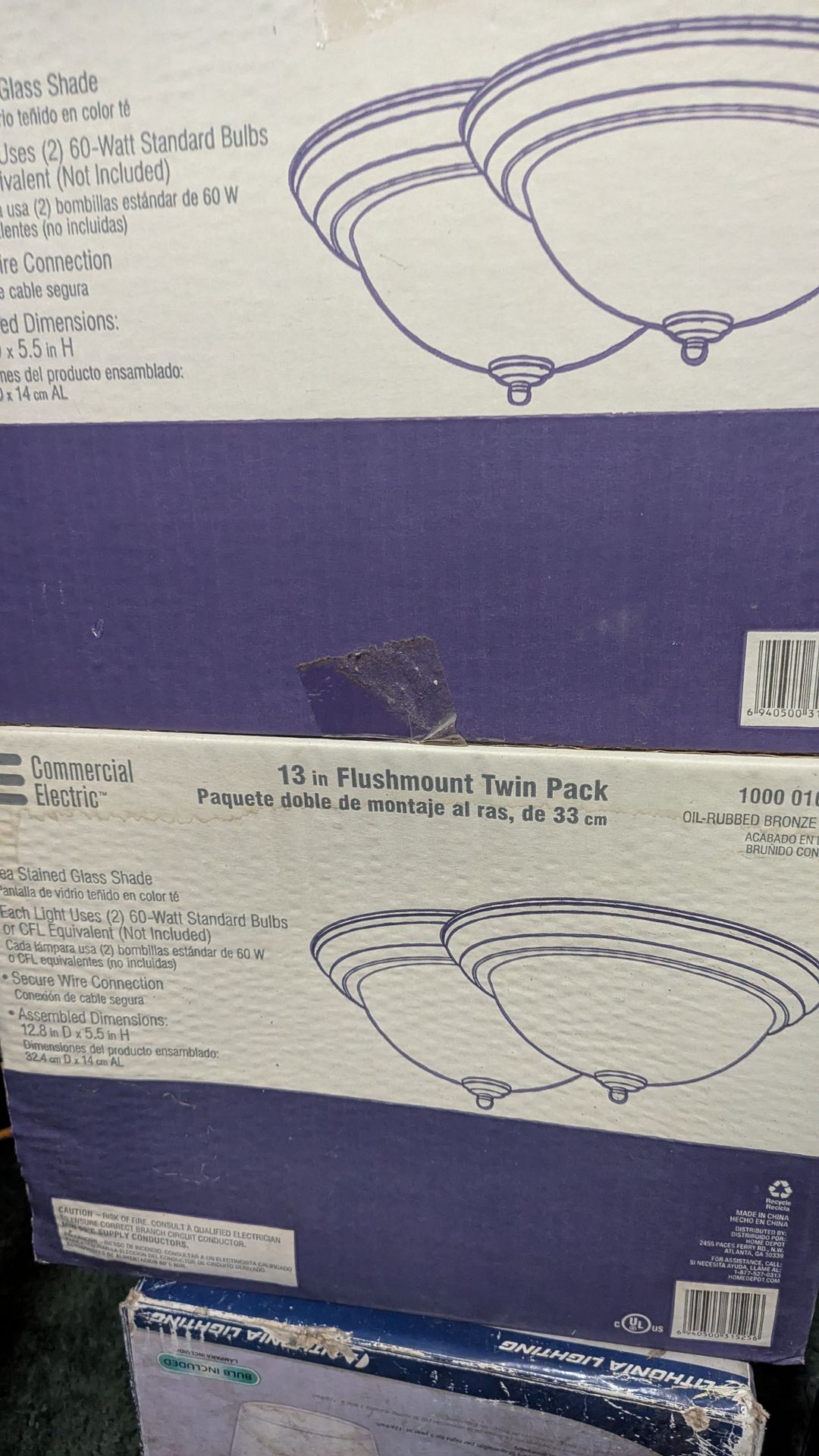 2 pack, 13" Commercial Electric flush mount lights