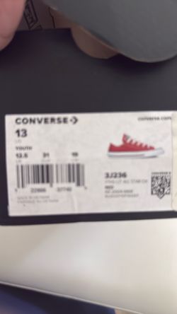 Red Chucks size 13 kids