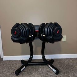 Bowflex-10:90lBS- Pair-dumbbells-stand-selectTech Pencil 