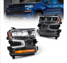 Full LED Headlight Assembly for Chevy Silverado 1500, 2019-2022