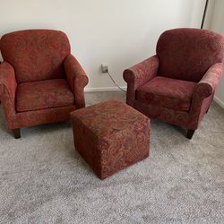 Armchairs and Ottoman For Sale!