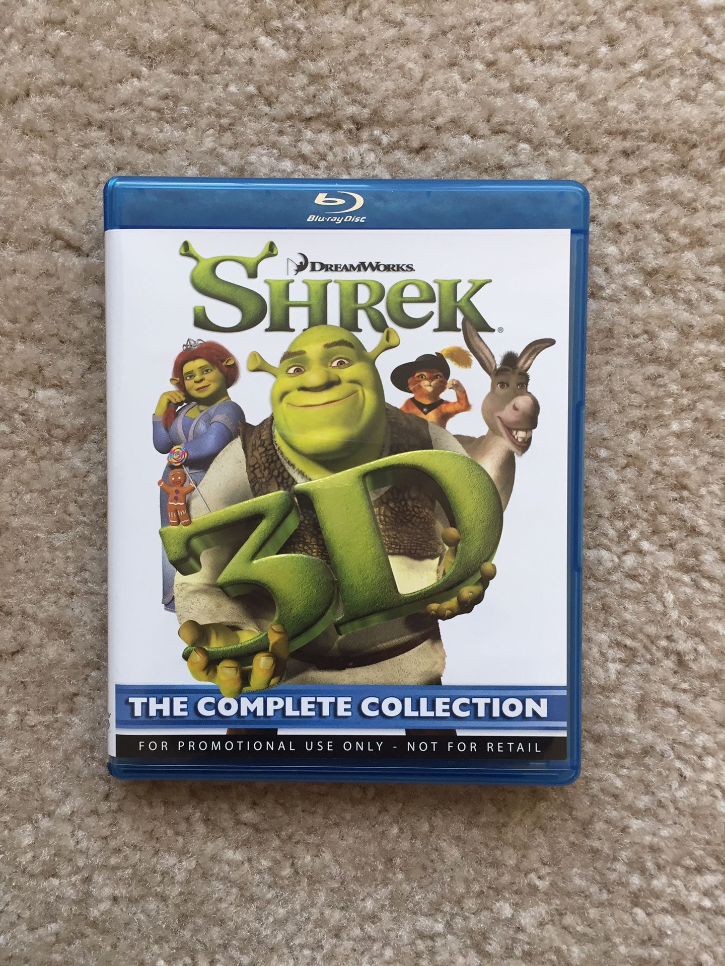 Shrek 3D Blu-ray The Complete Collection Discs