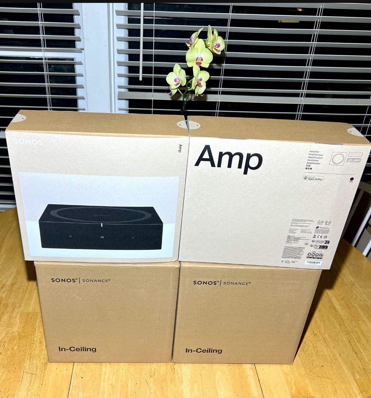 Sonos Amp + Sonos Amp + 4 Sonos In Ceiling Speakers Brand New Sealed Including Warranty