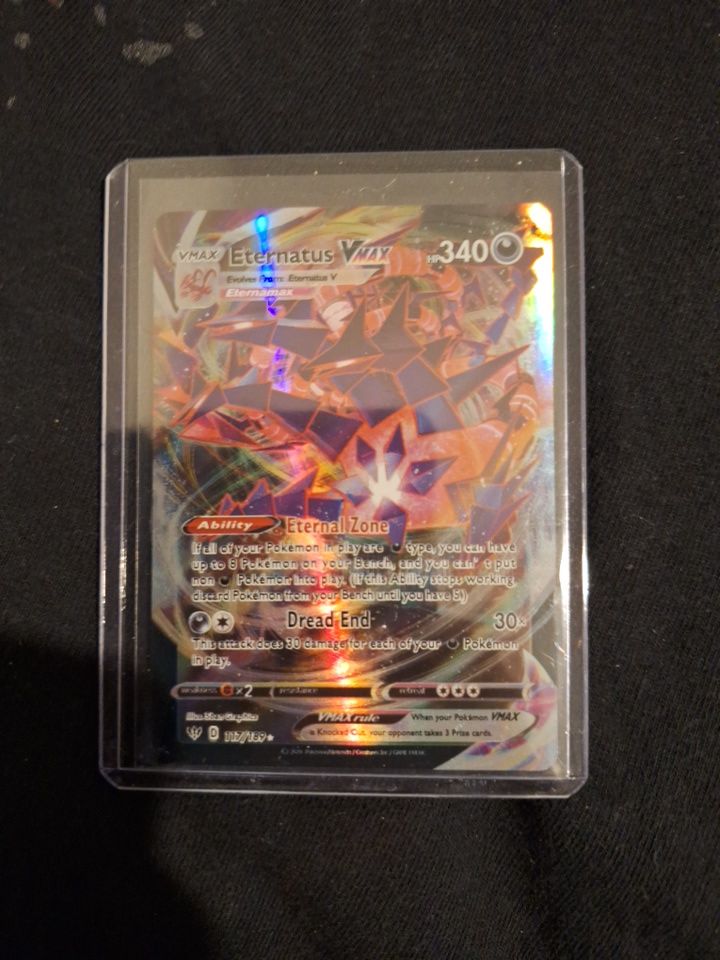 Eternatus VMAX Darkness Ablaze Holo Rare Card 117/189