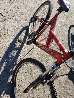 Red mongoose bike