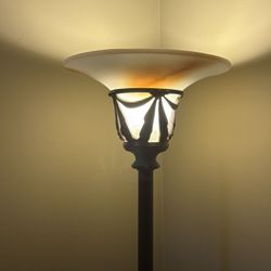 Beautiful Sturdy 6’ Floor Lamp With Foot Pedal Light Control 