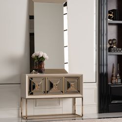 Madison Glistening Gold Small Console