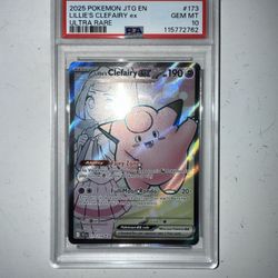 Pokemon Lillies Clefairy Ex Gem Mint 10