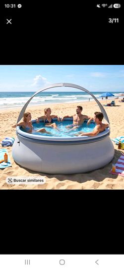 Large Inflatable Pool with Canopy