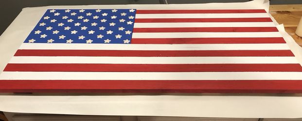 Wooden American Flag