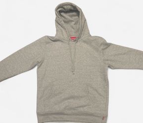 Supreme Satin Applique Hooded Sweatshirt (FW24) Heather Grey