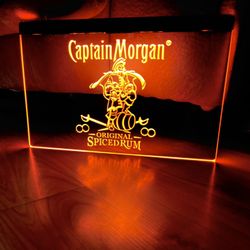 CAPTAIN MORGAN LED NEON ORANGE LIGHT SIGN 8x12