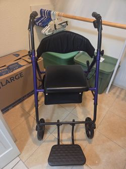 2 in 1 Rollator Walker & Transport Wheelchair