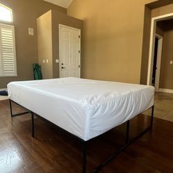 Queen Mattress And Metal Frame 