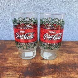 Vintage Coca Cola Stained Glasses
