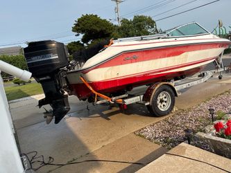 Out board engine and trailer for sale