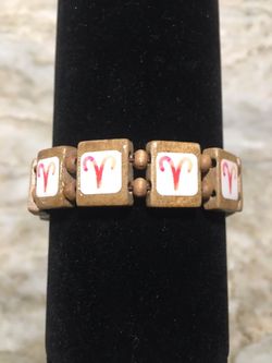 Aries zodiac horoscope jewelry bracelet