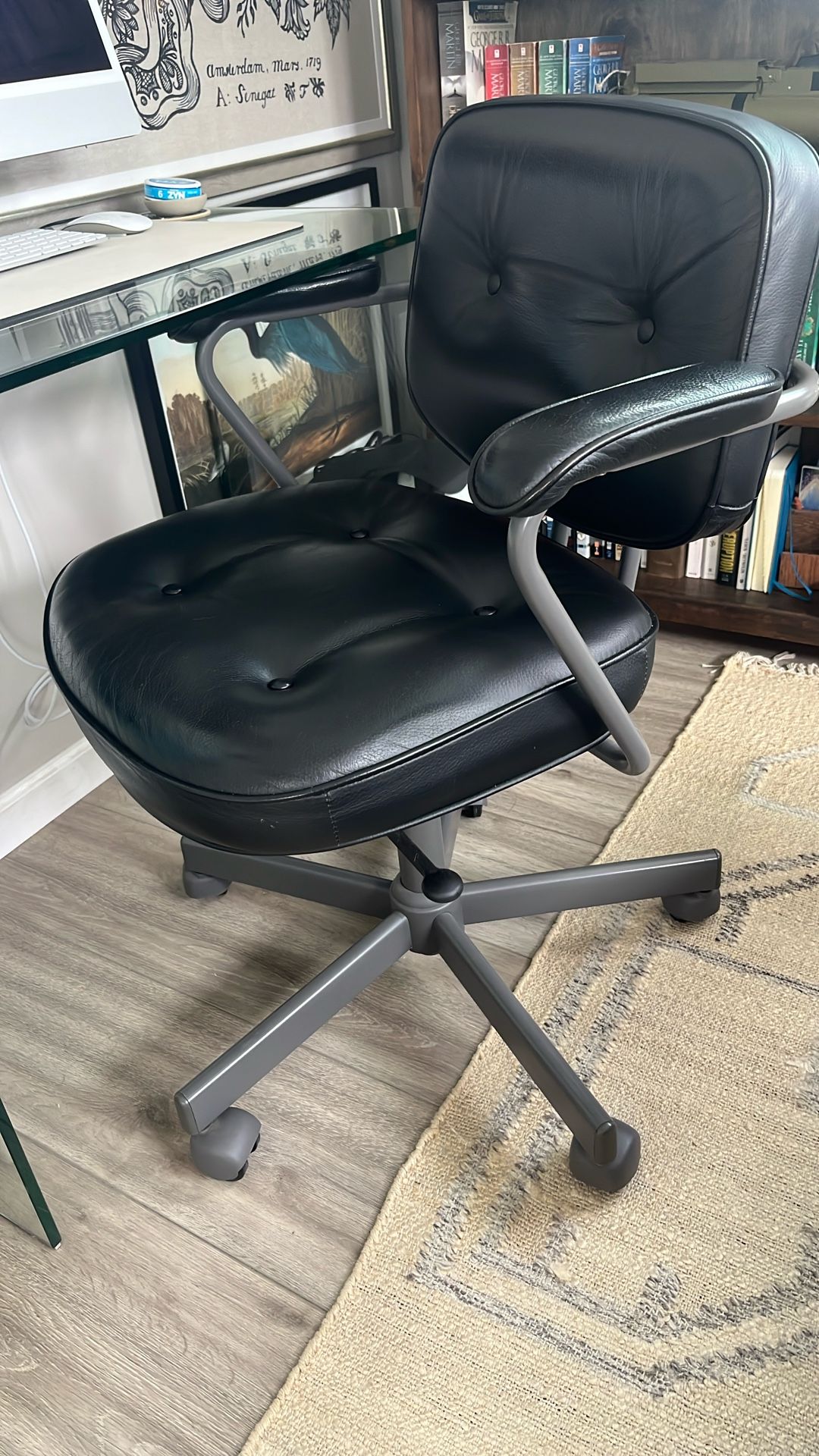 Black Leather Desk Chair