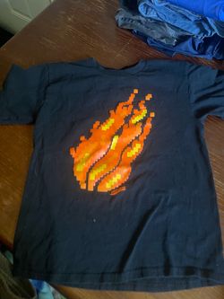 Black fire merch Pixel Fire Graphic T-Shirt