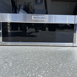 Stainless steel KitchenAid built-in microwave