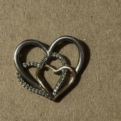 925 Heart Pendant With Diamonds