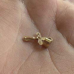 14K Gold Crucifix Pendant