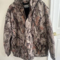 Camouflaged Insulated Coat - XL