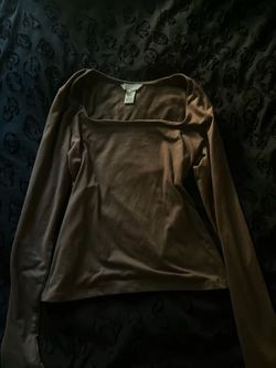 H&M Long Sleeve Square Neck Top
