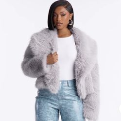 Grey Fur Coat 