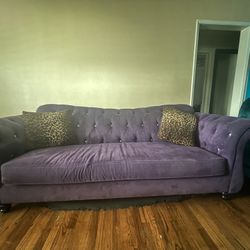 Purple Sofa And Love Seat