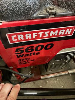 Craftsman generator 10.0 HP 5600 Watt 8600 Surge Watts