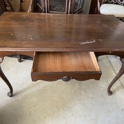 Antique Oak Wood Desk 