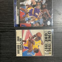 2 Kobe Bryant Basketball Cards With 1996 Rookie Year Card Los Angeles Lakers Legend 