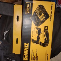 Dewalt 20V Two Batteries And Charger DCB205-2C