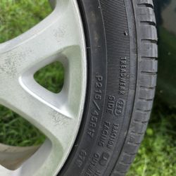 215/45 R17 Mazda wheel Goodyear like new .