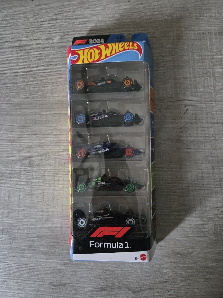 Hot Wheels 1:64 Basic Formula 1 F1 Racing 5-Pack Cars Set Diecast Model