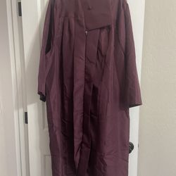 Maroon Cap And Gown High school Or College Graduation