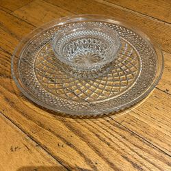 Crystal Serving Platter & Bowl