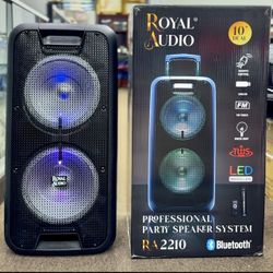 Dual 10” Bluetooth-LED Party Speakers