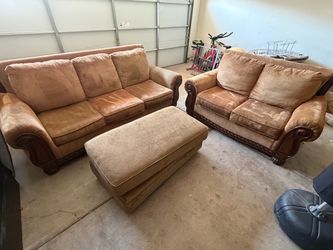 Couch Set with Storage Ottoman