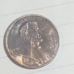 Beautiful 1983 Error Coin Found Hunting Rolls  Obverse And Reverse counter clash