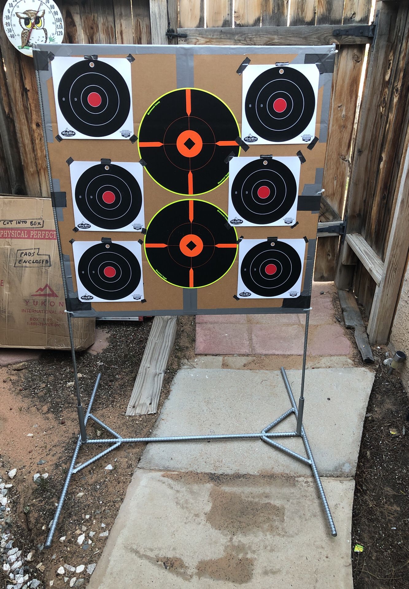 Rebar target stand for shooting