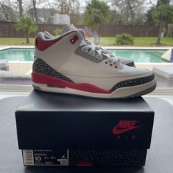 DS Nike Air Jordan 3 Fire Red Sz 10