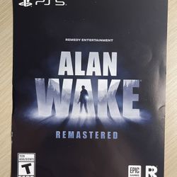 Alan Wake Remastered Digital Code For PlayStation 5