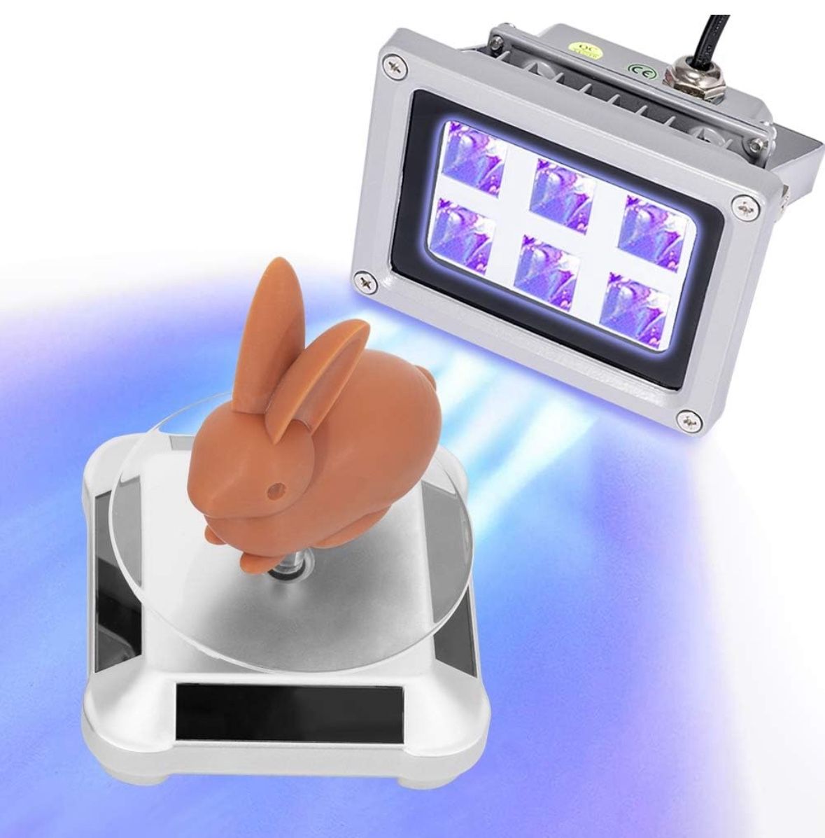 3D Printer UV Resin Curing Light with Solar Turntable 360°Rotating Stand for ...