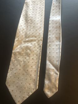 Armani Collezioni Tie, Made in Italy, Silver with Bronze Dots