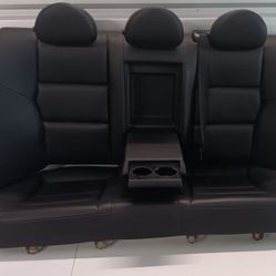 2002-2007 Mercedes-Benz W203 C230 Complete Rear Back Seat Leather Black OEM