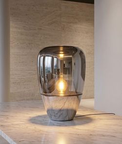 Contemporary Designer Lamp – Mirrored Glass / "Balloons" Style